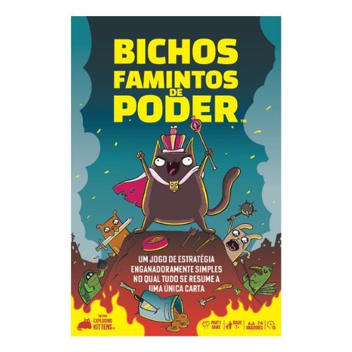 Jogo de Tabuleiro Bichos Famintos de Poder - Exploding Kittens | Mebo Online Sale