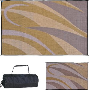 Ming s Mark Inc - 8X20 PATIOMAT BRN GOLD GRAPHIC,REVERSIBLE MATS - GC7BRNGOLD Hot on Sale