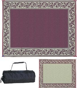 Ming s Mark Inc - Reversible Mat, Classical Burgundy Beige, 6  x 9  - RD5BURG Hot on Sale