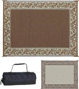 Ming s Mark Inc - Reversible Mat, Classical Brown Beige, 8  x 20  - RC7BRNBEIGE For Cheap