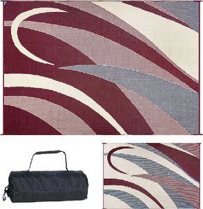 Ming s Mark Inc - 8X20 PATIO MAT BURG BLK,REVERSIBLE MATS - GC5BURGBLK Fashion